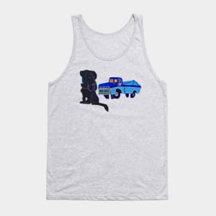 Black Lab and Pickup Truck Tank Top